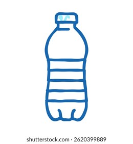 mineral water plastic bottle doodle icon sketch vector. mineral water plastic bottle sign. isolated symbol illustration