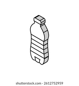 mineral water plastic bottle isometric icon vector. mineral water plastic bottle sign. isolated symbol illustration