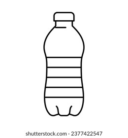 mineral water plastic bottle line icon vector. mineral water plastic bottle sign. isolated contour symbol black illustration