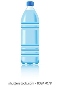 mineral water is in a plastic bottle vector illustration