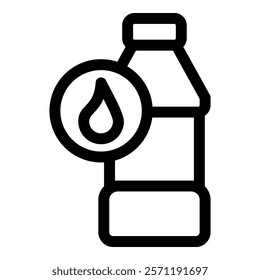Mineral Water Simple Vector Icon Collection