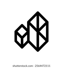 Mineralogy. Editable stroke vector icon.