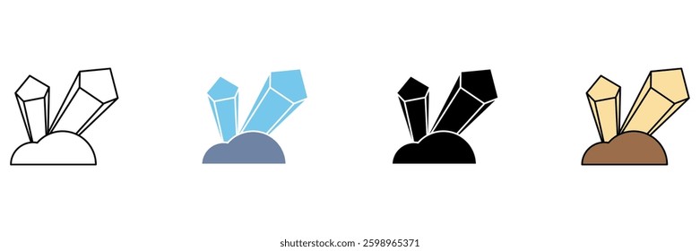 minerals concept line icon. Simple element illustration.
