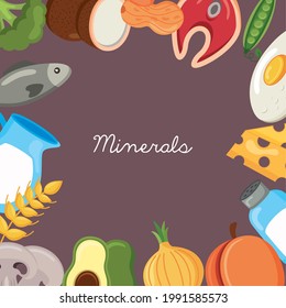 minerals diet ingredients menu frame