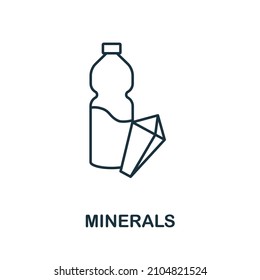Minerals icon. Line element from diet collection. Linear Minerals icon sign for web design, infographics and more.