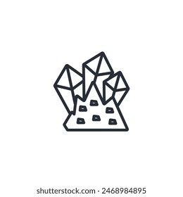 minerals icon. vector.Editable stroke.linear style sign for use web design,logo.Symbol illustration.