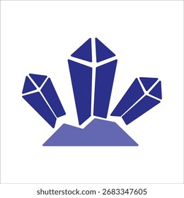 Iconos de minerales. Vector de color simple