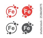 Minerals Iron Fe and Vitamin for health.