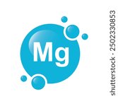 Minerals Magnesium Mg - vector, icon.