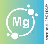 Minerals Magnesium Mg - vector, icon.