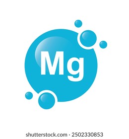 Minerals Magnesium Mg - vector, icon.