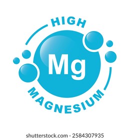 Minerals Magnesium Mg - vector, icon.