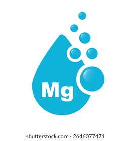 Minerals Magnesium Mg - vector, icon.