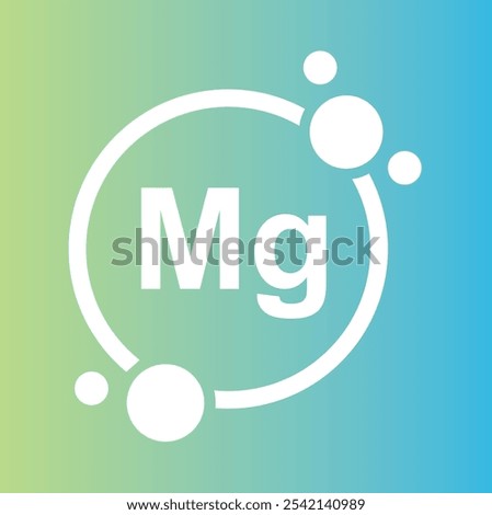 Minerals Magnesium Mg - vector, icon.