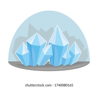 Minerals and Native Crystals as Natural Resource Vector Illustration