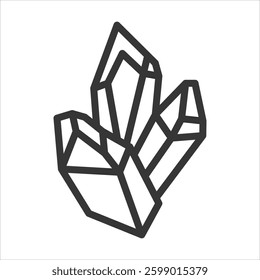 Minerals Outline Icon Vector Illustration
