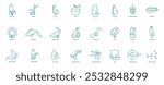 Minerals, Sugar, Fats, Fiber, Vitamins, Calories, Carbohydrates, Protein, Vitamin E, Omega-3, Vitamin B12, Vitamin C, D, A Iron, Calcium, Dietary Fiber, Electrolytes, Trans Fat icons