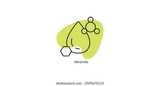 Ícone de vetor de minerais simbolizando nutrientes essenciais para a saúde do corpo