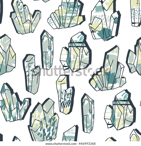 crystal cluster illustration drawing lineart poster by catagon redbubble on how to draw crystals with ink