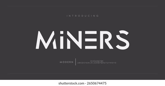Miners calligraphy alphabet capital lettering a to z font family