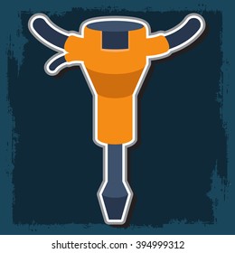 Miners drill icon.