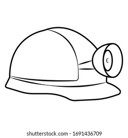 Miners Helmet Lamp Flat Icon Stock Vector (Royalty Free) 1691436709