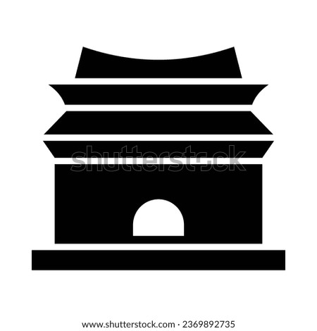 Ming Dynasty Tombs Vector Glyph Icon For Personal And Commercial Use.
