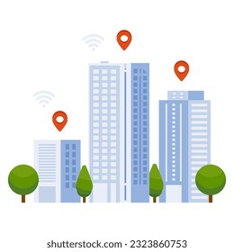 Mini 3D City Building illustration