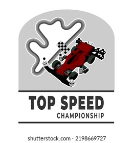 Mini 4WD championship simp[le illustration vector logo