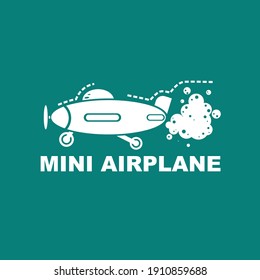 Mini Airplane Logo Design Vector