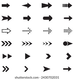 Mini Arrows set icons for web and mobile app. Arrows big black set icons. Arrow icon. Arrow vector collection. Arrow. Cursor. Modern simple arrows. Vector illustration. flat vector collection. Modern