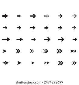 Mini Arrows set icons for web and mobile app. Arrow icon elements. flat vector collection. Modern and simple sing sets. Vector illustration. Arrows set vector collection. Arrow icon. Arrow. Cursor