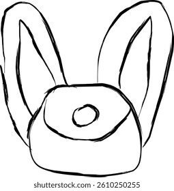 mini backpack icon in Doodle style