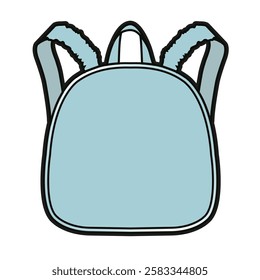 Mini backpack for women vector design technical illustration by adobe illustrator.