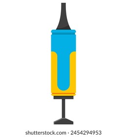 Mini balloon pump vector cartoon illustration isolated on a white background.