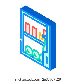 mini bar hospitality hotel isometric icon vector. mini bar hospitality hotel sign. isolated symbol illustration