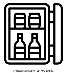 Mini Bar hotel travel holiday icion illustration