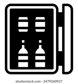 Mini Bar hotel travel holiday icion illustration