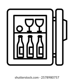 mini bar icon Black and white logo