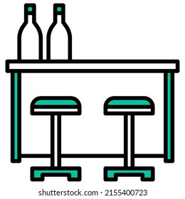 Mini Bar Icon With Transparent Background