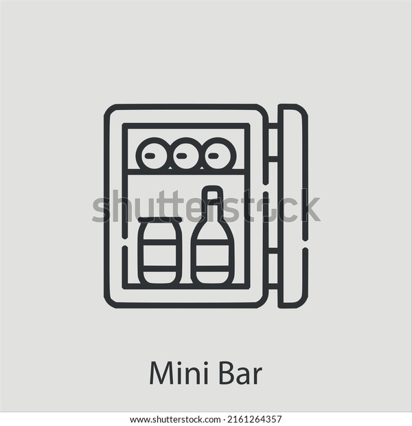 mini bar icon vector icon.Editable\
stroke.linear style sign for use web design and mobile\
apps,logo.Symbol illustration.Pixel vector graphics -\
Vector