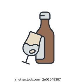 mini bar icons isolated on White Background. Flat style design