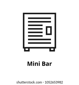 Mini bar thin line icon