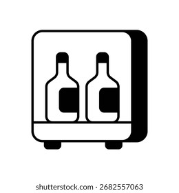 Mini Bar Vector icon Vector icon concept stock illustration