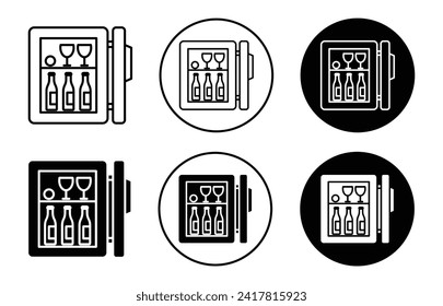 mini bar vector icon set collection. mini bar Outline flat Icon.