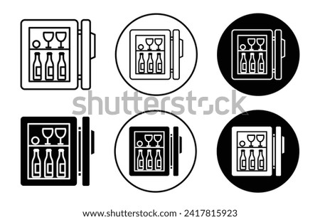 mini bar vector icon set collection. mini bar Outline flat Icon.
