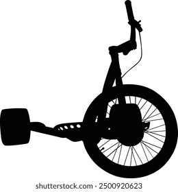 Mini Bike Silhouette on vector illustration. Bike icon, logo, vector, image.