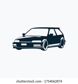 Mini logotipo del vector azul