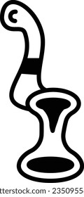 mini bong vector icon design, Cannabis and marijuana symbol, thc and cbd sign, recreational herbal drug stock illustration, weed Candycane bubblers concept