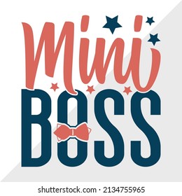 Mini Boss Printable Vector Illustration